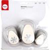 Rayher Fustellatrice Creativa Fiocco di neve, kit con 3 dimensioni, 1,6 cm, 2,54 cm, 3,81 cm, Grammatura Carta fino a 200g/m², 69181000