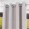 Soleil d'ocre, Tenda con occhielli, isolante, 100% oscurante, 135 x 300 cm, colore: Bianco