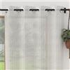 Soleil d'Ocre, Tenda trasparente con occhielli per vetrata 280x250 cm BELLA argento