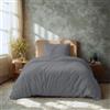 Komfortec Biancheria da letto premium super soft 2 pezzi copripiumino 135x200 cm + federa 40x80 cm, 100% microfibra spazzolata, grigio