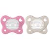 Chicco Physioforma - Dual Soft Succhietto Gommotto 6-16M Rosa, 2 pezzi