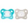 Chicco Physioforma - Dual Soft Succhietto Gommotto 6-16M Azzurro, 2 pezzi