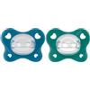 Chicco Physioforma - Dual Soft Succhietto Gommotto 16-36M Azzurro, 2 pezzi
