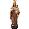 DRW Madonna del Carmen Figura Resina Imitazione Legno (21 cm)