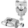 Leapiture 1 Paia 7/8 '22 Mm Kit Morsetti Manubrio Moto Montaggio Barra Maniglia Morsetto Di Montaggio Riser Estensione Manubrio Argento Per Moto ATV