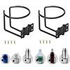 gexuamz 2 Pezzi Auto Portabevande, Portabevande Per Auto Barca, Portabicchieri Generico, Scaffale Di Carta In Acciaio Inox Per Casa Lavanderia Nave Yacht Caravan Trattore Bar Ufficio, Nero