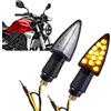 LOKLISUM Frecce Moto 16LED Indicatori di direzione Moto Omologate 12V Impermeabile Mini Frecce Luce di Direzione Universale per Moto Scooter Quad Cruiser Off Road, 2023 Aggiornata Forma Triangolare
