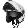 YEMA Casco Modulare Moto Integrale Scooter - YEMA YM-925 Caschi Modulari Motorino Integrali ECE Omologato Donna Uomo con Doppia Visiera Parasole,Bianco, XL