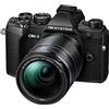 OM SYSTEM Fotocamera OM SYSTEM OM-5 con sistema Micro Quattro Terzi, incl. Obiettivo M.Zuiko Digital 14-150mm F4-5.6 II, sensore Live MOS da 20MP, stabilizzazione dell'immagine a 5 assi migliorata, IP53, nero