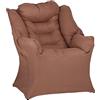 Totò Piccinni Poltrona PENNICA Relax con braccioli imbottita avvolgente struttura in metallo (Lux Terracotta)