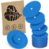 MySweetStitch - 25 x FreeStyle Libre 1 & 2 cerotti sensore, Overpatch rotondo Ø 65mm, con foro di ventilazione, cerotto impermeabile, traspirante, Blu