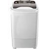 Cpaps Lavatrice di carico superiore Lavatrice portatile Casa Singolo Barile Lavatrice compatta Piccola 7KG Capacità Lavaggio/Disidratazione programmata con un solo clic Pulizia profonda (grigio)
