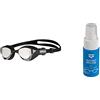 ARENA Occhiali Cobra Tri Swipe Mirror Nuoto, Unisex Adulto, Silver/Black, Taglia Unica & Spray Anti Appannamento Istantaneo per Occhialini, Antifog, Antiappannante Occhialini