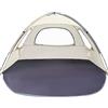 WhiteFang Tenda da spiaggia portatile anti-UV per 3 persone, pavimento estensibile con 3 finestre in rete di ventilazione, borsa per il trasporto, pali e tiranti (respiro del bambino)