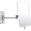 Generic specchio trucco da parete quadrato,3x specchio da parete pieghevole bagno,bellezza specchio triplo zoom singolo lato trucco estensibile diametro 20 cm,specchio barba pieghevole con Ingranditore