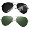 KANASTAL Occhiali da Sole Goccia Verdi Scuri Neri Due Uomo Donna Polarizzati Vintage Classici Retrò Metallo 2 Paia UV400 Sunglasses Men Women per Shopping Spiaggia -Neri + Verde