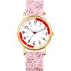 Silverora Orologio da taschino da infermiera in silicone,Orologio da donna al quarzo analogico per infermieri e qualsiasi altro professionista della salute, Rosa - Quadrante Rosso