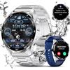 FOXBOX Smart Watch da uomo per rispondere/effettuare chiamate, touch screen da 1,34 pollici, impermeabile IP67, 90+ modalità sport, orologio fitness frequenza cardiaca, ossigeno nel sangue,