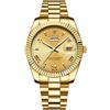 Lancardo Orologio da uomo cronografo analogico al quarzo luminoso data grande quadrante classico moda business orologi bracciale in acciaio inossidabile regalo elegante per gli uomini, oro, Cinghia