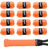 G-Lueck 12 Tennis Overgrips Talent Grip Alta aderenza | 0,50 - 0,60 mm di Spessore | per Racchette da Badminton da Squash e Golf con Nastro Adesivo di Chiusura (arancione)