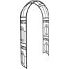 SCENDOR GARDEN Arco per Rose Rampicanti, Decorazione Giardino, in Metallo, Resistente, 220 x 114 x 36 cm, Design Romantico, Nero