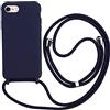 Ququcheng Cover Compatible con iPhone 7/iPhone 8(4.7),Cellulare Girocollo Custodia con Cordino TPU corda Silicone Case Bumper per iPhone 7/iPhone 8(4.7) Custodia-Blu