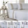 COTTON ARTean Set copripiumino 200x200 cm Gorbea, beige, percalle, cotone, 180 fili, bianco, per letto da 200 x 190/200 cm Il pacchetto include: lenzuolo + 2 federe + lenzuolo sotto con angoli 200x200 cm