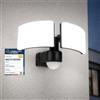 SSC-LUXon NORSU faro esterno 2 luci sensore movimento nero IP65 | Doppio proiettore orientabile con rilevatore regolabile per giardino, cortile e garage
