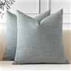 JOTOM 2 Pezzi Federe Cuscini Divano 50x50cm Copricuscini Per Divano in Lino Grigio Scuro Decorativo Copricuscini Cuscino Caso Decorazione per la Casa Federe per Divano Soggiorno Letto (Grigio Scuro)