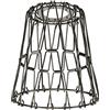 ledscom.de Paralume a gabbia, cromo-nero, Ø 135 mm