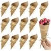 iPobie 50 pezzi Coni Portariso Matrimonio,Bomboniere per Matrimoni Coni Portariso Kraft Carta per Caramella Confetti Riso Scatole