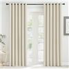 KGORGE Tende Termiche Isolanti Soggiorno Moderne 2 Pezzi L 200 x A 220 CM Tenda Divisoria per Interni con Anelli Curtains Camera da letto, Beige Chiaro