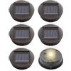 mizikuu 6 pezzi di ricambio per luci e pannello solare, lampadine da 8 cm, lanterna, coperchio impermeabile, coperchio di ricambio per lampade da giardino e fai da te