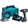 Makita LXT Cordless Trapano & Puzzle Kit Combo 18V 2 X 5.0Ah LI-ION MAKDLX2202TJ