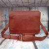 Vintage Borsa da uomo in vera pelle marrone 18"X14" vintage messenger tracolla per la...