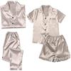 Generico Pigiama Donna Cotone Cotone Camicia Corto Pigiami Due Pezz A Maniche Lunghe in Modal Maglietta Lunga E Pantalone Lungo Girocollo Morbido Femminili Set Pigiama Casa e Casuale