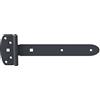 Alberts 310653 Gancio a croce, Ovado, con perno rivettato, plastificato grigio grafite, cerniera 242 x 34 mm, cerniera 90 x 45 mm
