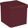 GX GARGIX GARGIX PUFF POUF CONTENITORE QUADRATO ECOPELLE PANCA BAULE TRAPUNTATO (RAP-2)