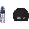 ARENA Spray Anti Appannamento Istantaneo per Occhialini, Antifog, Antiappannante Occhialini & Classic Silicone, Cuffia Unisex Adulto, Nero (Black-Silver), Taglia Unica