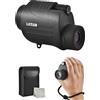 LUXUN Binocolo monoculare 8 x 30 mini monoculare, IPX7, impermeabile, vetro BaK-4 e rivestimento multistrato, con cinturino da polso e borsa per il trasporto, nero