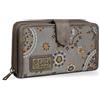 Lois - Portafoglio Donna Piccolo con Chiusura a Zip - Portafoglio Donna Portafoglio Grande Donna con Scomparto per Carte. Portafoglio Donna Firmato. Carte RFID, Marrone