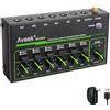 Aveek Mini Line Audio Mixer - Mixer audio piccolo a 6 canali con commutazione stereo/mono e funzionamento a basso rumore per sub-missaggio di precisione, ingresso/uscita TRS da 1/4, ideale per
