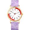 Silverora Orologio da taschino da infermiera in silicone,Orologio da donna al quarzo analogico per infermieri e qualsiasi altro professionista della salute, Viola - Quadrante Rosso