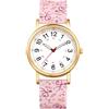 Silverora Orologio da taschino da infermiera in silicone,Orologio da donna al quarzo analogico per infermieri e qualsiasi altro professionista della salute, Rosa - Quadrante Bianco