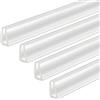 QUARKZMAN 4 Pezzi Profilo di Protezione a U, Lunghezza 4.9ft, Guarnizione in Gomma per Bordi, Adatta per Spessore di 4-5mm, (9/16 L x 5/16 A) Trasparente