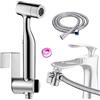 ABSOK Kit Doccetta per Bidet Portatile -Ugello del filtro per la rimozione del cloro,ABS Spruzzatore per WC con doppia modalità, Doccia con Deviatore 2 Vie, Tubo Flessibile da 150 cm e supporto