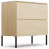 blumfeldt Johnstone - Mobile da Bagno con Lavabo, Legno Naturale, Lavabo in Ceramica Facile da Pulire, Cassetti Spaziosi con Chiusura Soft Close, Piedini Inclusi, Facile da Montare