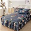 Morbuy 3 Pezzi Set Gonna da Letto per Singolo Matrimoniale e Una Piazza e Mezza Elasticizzata Copriletto con Volant Coprirete per Letto Lenzuola con 2 Federe (180x200+48x74cm,Fiore Rosso)