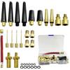 RUNMKUO Adattatore Valvola Bicicletta Set 33 Parti, Kit Adattatori Gonfiaggio Bici SV DV AV con Scatola di Immagazzinaggio, Adattatore Valvola di Alta qualità per Pompa Aria e Compressore