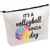 Generic Borsa da trucco per giocatore di pallavolo It's A Volleyball Kinda Day Borsa per cosmetici da pallavolo, regalo per il giorno del gioco, Pallavolo Kinda -B